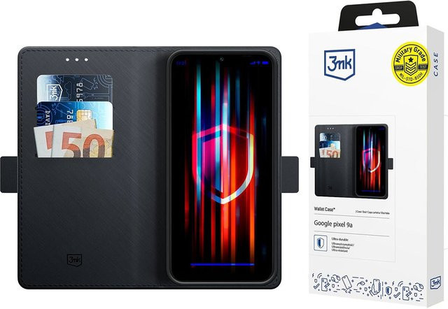 3MK Wallet Hülle für Google Pixel 9a in Schwarz - Bild 1