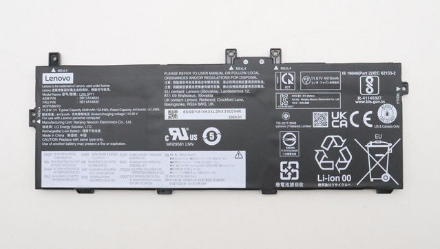 Lenovo Interner Li-Ion Akku 3 Zellen 52.8Wh Schwarz (5B11A14635) - Bild 1