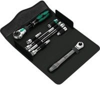 Wera Kraftform Kompakt Zyklop MS1 Metal/Speed Knarrensatz 1/4 Zoll, 8-teilig, Schwarz/Grün - Bild 1