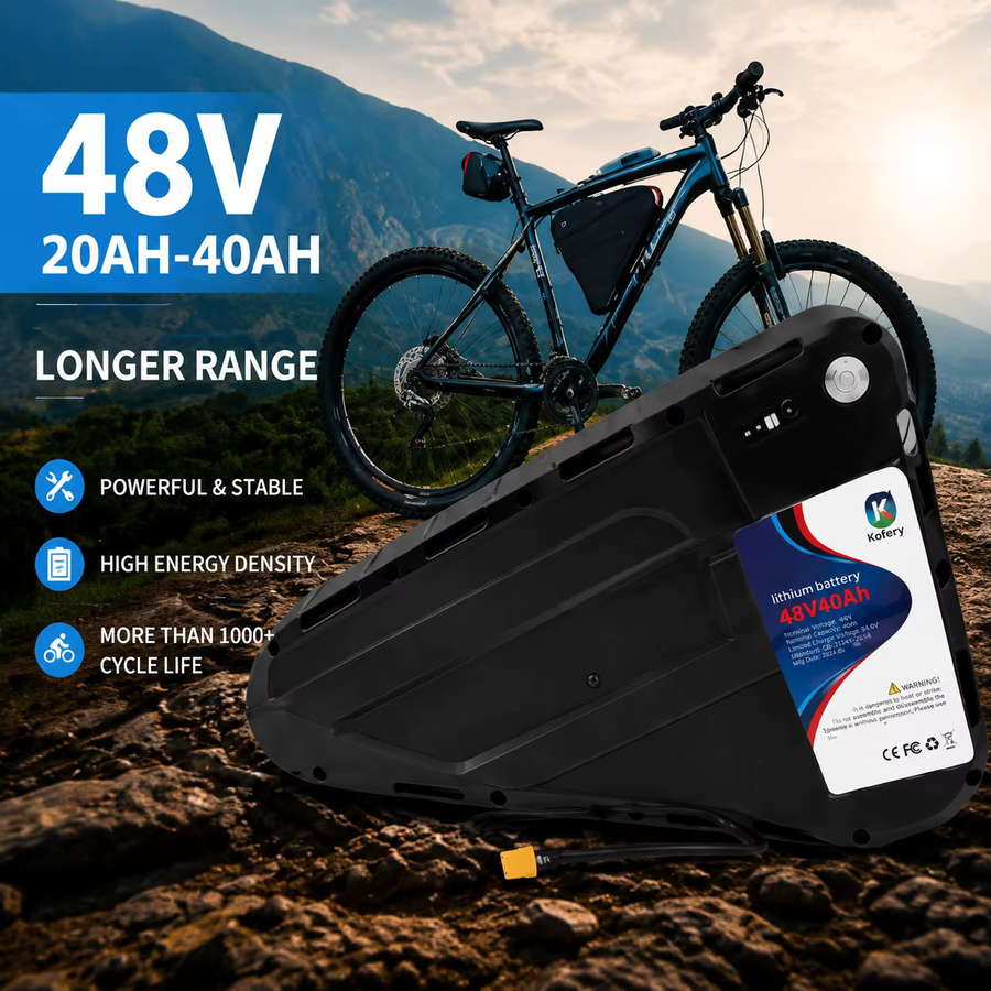 Ddadache 48V Dreieck-E-Bike-Akku in Schwarz mit 20Ah bis 40Ah Kapazität, wasserdichtes Lithium-Ionen-Gehäuse für 350W bis 1000W Elektrofahrräder - Bild 3