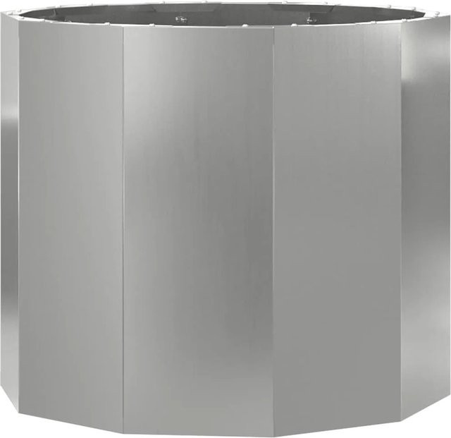 vidaXL Pflanzkübel aus verzinktem Stahl in Silber, B/T/H: 60 x 60 x 50 cm - Bild 1