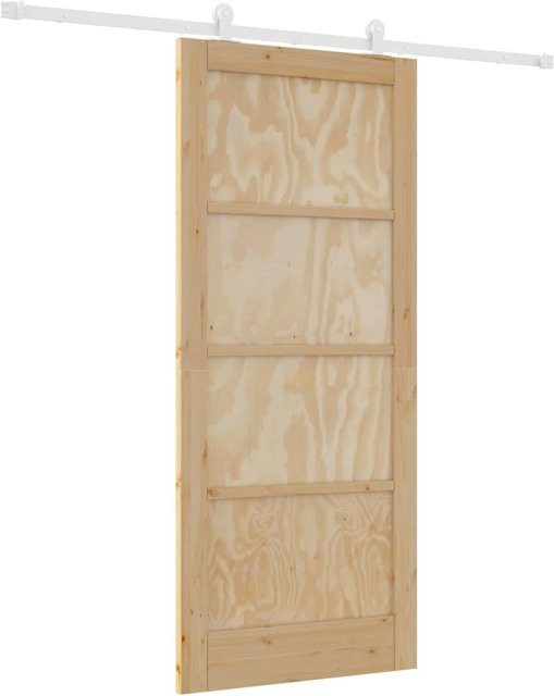 vidaXL Schiebetür modern in Natur und Weiß, B: 86 cm, H: 198,5 cm - Bild 1