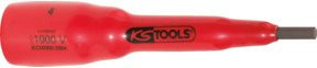 KS Tools Isolierte Bit-Stecknuss Innensechskant 3/8 Zoll, 12mm, rot - Bild 1
