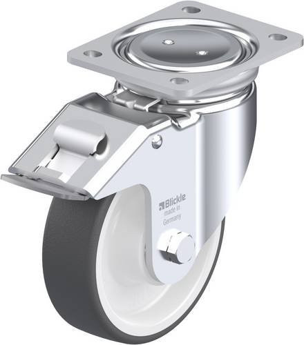 Blickle LUH-POTH 150K-FI Lenkrolle mit Feststeller, Farbe: Grau/Weiß/Silber, Rad-Durchmesser: 150 mm, Tragfähigkeit: 500 kg - Bild 1