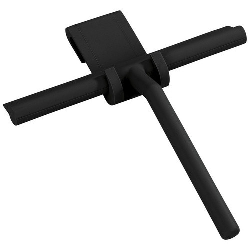 Wenko Badezimmerwischer Mola aus Silikon und Edelstahl in Schwarz B/T/H: 24,5 x 21 x 4 cm - Bild 2