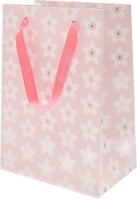 Rico Design Paper Poetry Geschenktüte Kirschblüten in Rosa, B/T/H: 18 x 12 x 12 cm - Bild 1