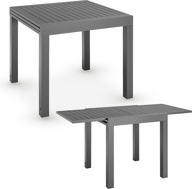 Juskys Gartentisch Laki ausziehbar, Alu, Anthrazit, B/T/H: 80 x 80 x 75 cm - Bild 1