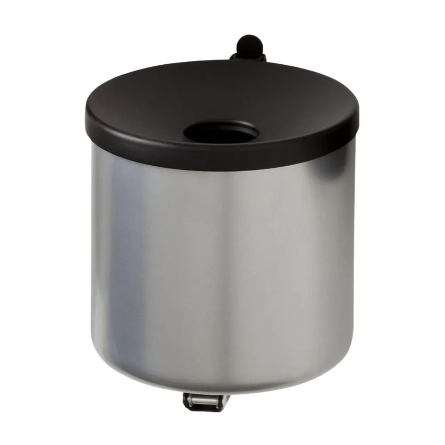 PROREGAL SparSet 4er Pack Runde Feuerlöschende Wandaschenbecher aus Metall in Silber mit schwarzem Deckel, H x Ø: 16 x 16 cm, 2 Liter - Bild 2