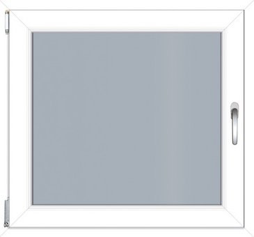 RORO Kunststoff-Fenster KOMFORT B70 in Weiss mit Klarglas, B/H: 70 x 60 cm - Bild 1