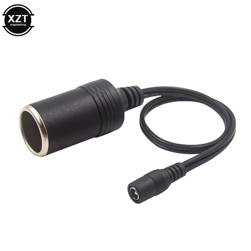 DC Netzteil Adapter Kabel von 5,5x2,1mm Hohlstecker auf Zigarettenanzünder Stecker für Auto, 120W 10A, Schwarz - Bild 2