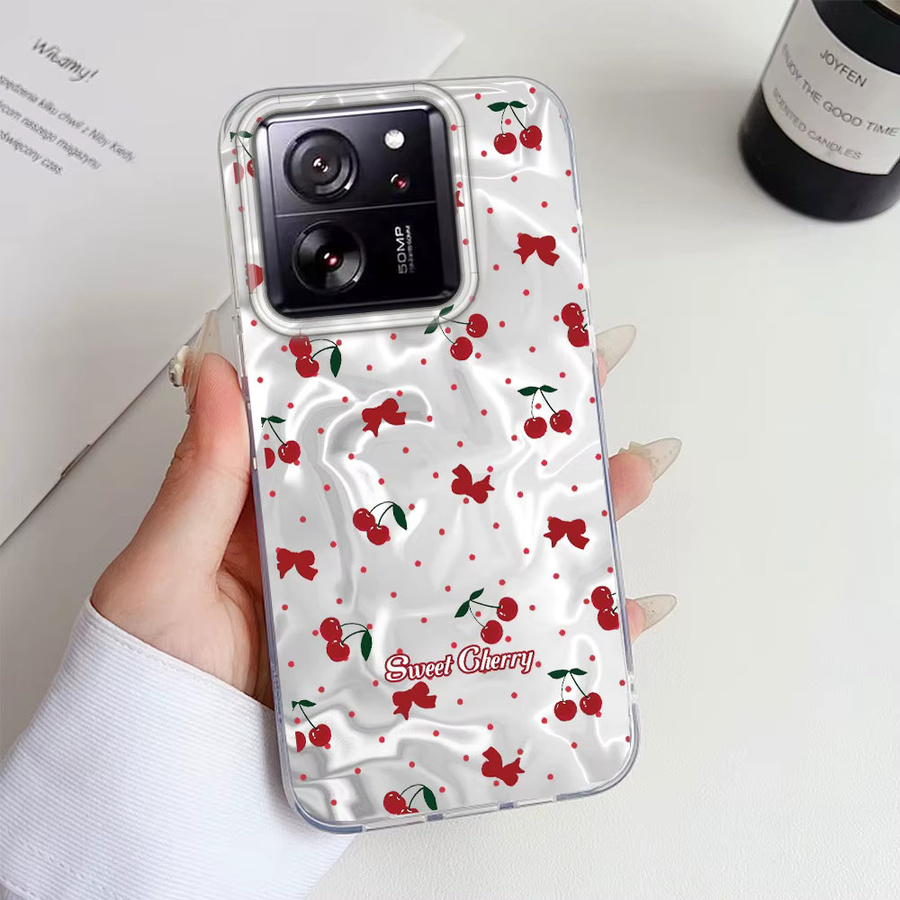 Handyhülle mit Kirschen-Design für Xiaomi 13T 14T Pro 11 Lite und Poco X5 X6 X7 M6 C65 C61 M5S - Bild 3