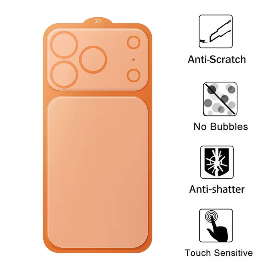 NNBILI 3er-Set Matte Hydrogel-Displayschutzfolie für die Rückseite und Linsenschutzfolie passend für iPhone 18 Pro, iPhone 18 Pro Max und iPhone 17Air Serie - Bild 3