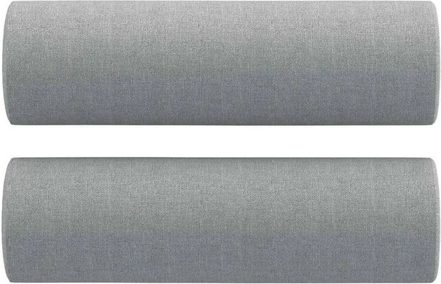 vidaXL Zierkissen Nackenkissen Set 2 Stück Hellgrau mit abnehmbarem Bezug B/H: 50 x 15 cm - Bild 1