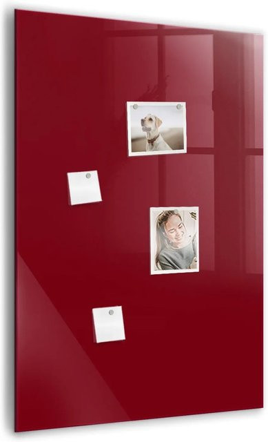 Tulup Magnettafel aus Glas in Burgunderrot, B/H: 70 x 100 cm - Bild 1