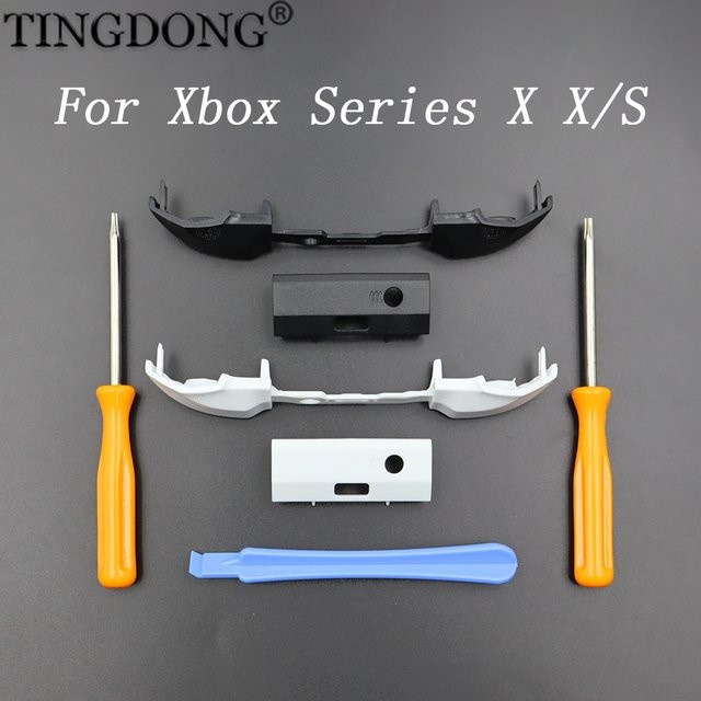 2 Sets RB LB Stoßstangen Tasten und Trigger Taste für Microsoft Xbox Serie X S Controller in Schwarz inklusive Schraubendreher Werkzeug - Bild 1