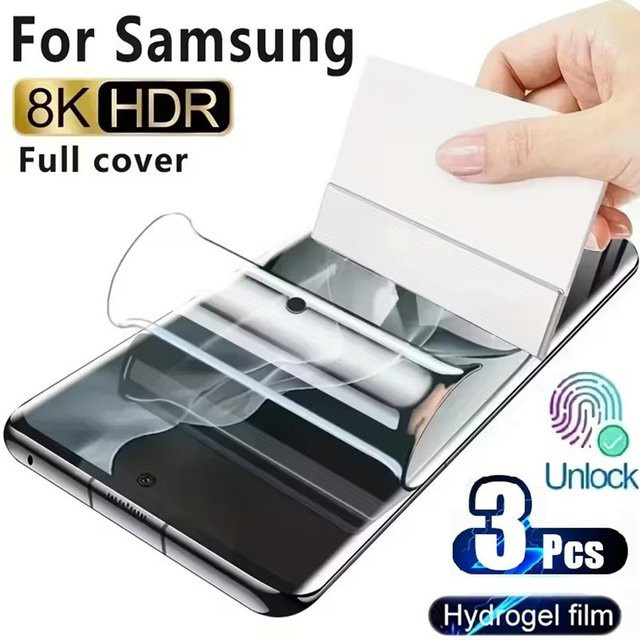 3er Pack Hydrogel Displayschutzfolie für Samsung Galaxy A16 A15 A13 A12 A53 A56 A23 A24 A25 A26 A32 A33 A34 A36 A35 in Transparent - Bild 1