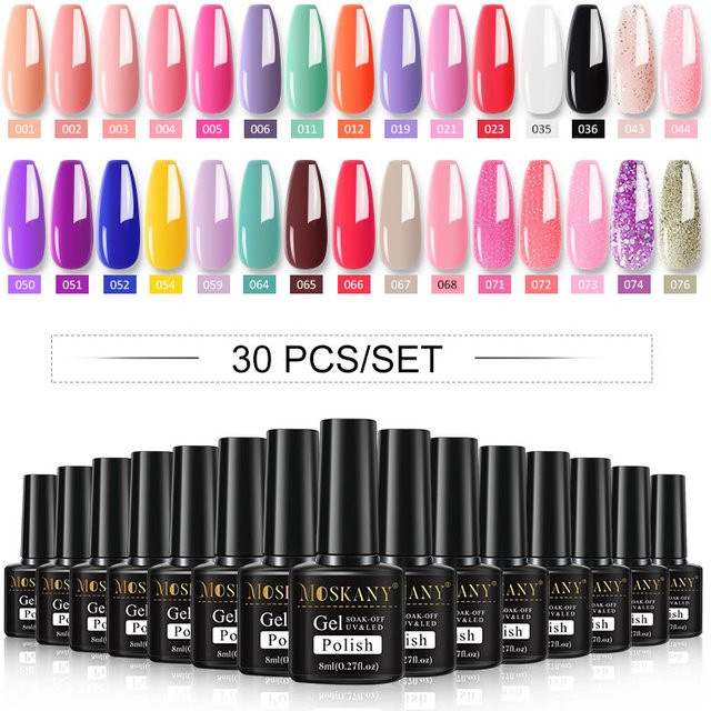 MOSKANY UV Gel Nagellack Set, Glänzend - Bild 1