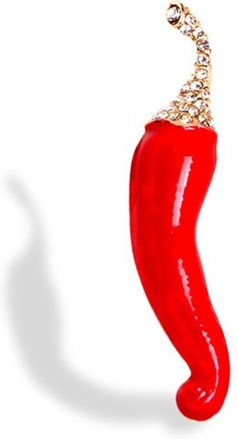 YIRAN Jewelry Brosche, rote Paprika, Messing, Bunt, Damen, Kristall - Bild 1