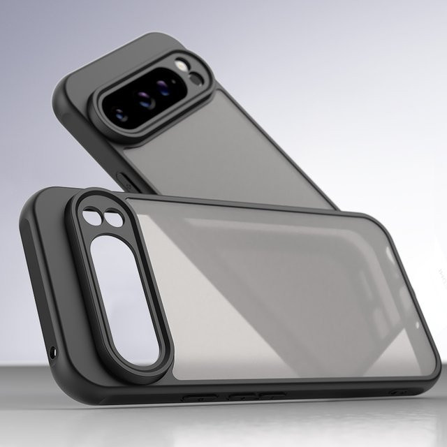 Stoßfeste Armor Schutzhülle aus matter PC-Hartschale für Google Pixel 9, Google Pixel 9A und Google Pixel 9 Pro XL in Schwarz und Blau - Bild 1