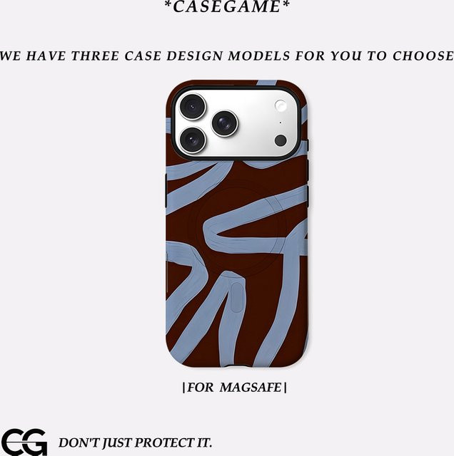 MOCHA RIBBON Robuste Handyhülle für iPhone 17 16 15 14 13 Pro Max Plus mit Magnetfunktion, braun - Bild 1