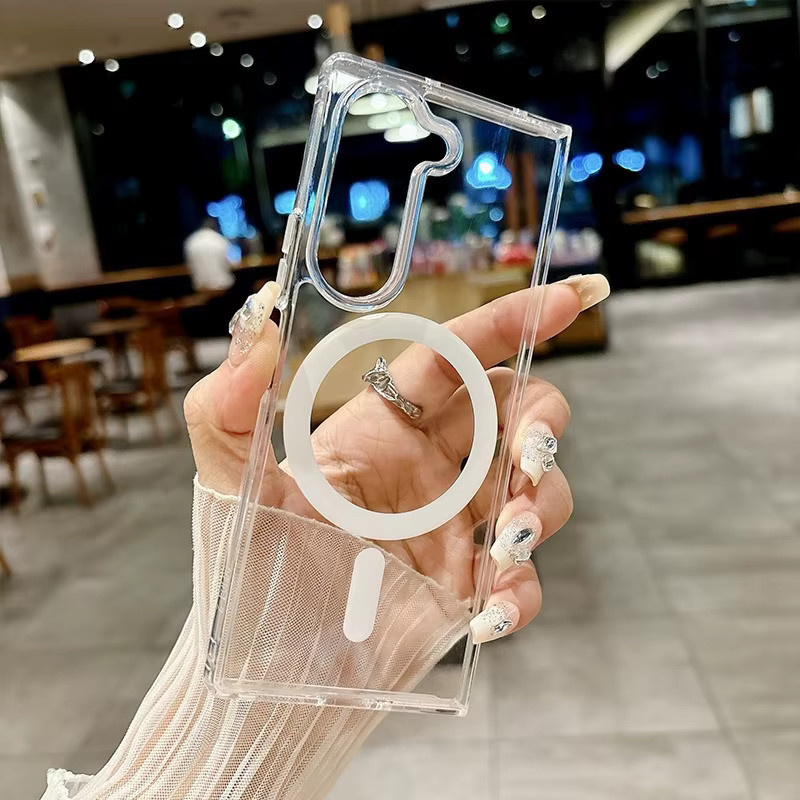 Magnetische kabellose Lade-Handyhülle für Samsung Galaxy Z Fold 7 6 5 4 3, transparentes Acryl, stoßfestes Cover von DO AS YOU WISH - Bild 2