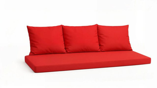 Setgarden Mix Bench Kissen Set für 3-Sitzer Bänke, Rot, B/T/H: 140 x 60 x 7 cm und 2 x 50 x 56 cm - Bild 1