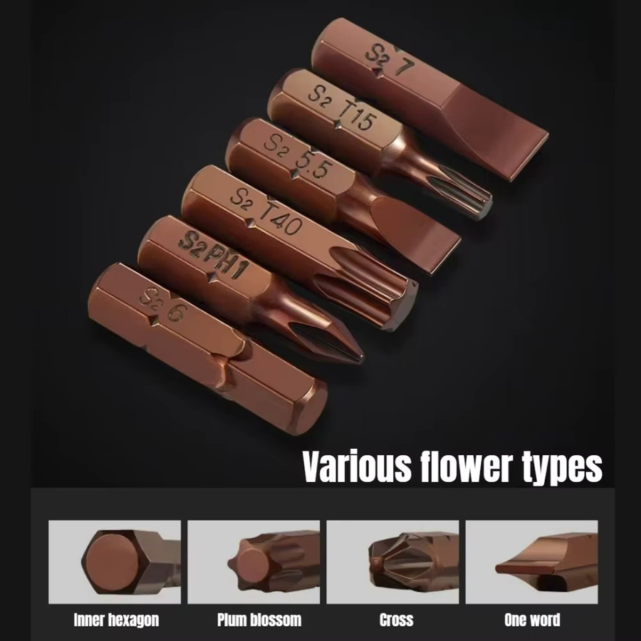 Probon S2 Sicherheits-Schraubendreher-Bit-Set aus S2 Stahl mit Torx, HEX, Quadrat und Pozidriv in verschiedenen Set-Größen - Bild 3