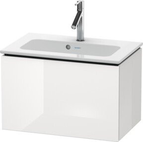 Duravit Waschtischunterschrank Compact L-Cube, Farbe: Weiß hochglanz, Wandhängend, 1 Auszug, B: 62 cm, T: 39,1 cm, H: 40 cm - Bild 1