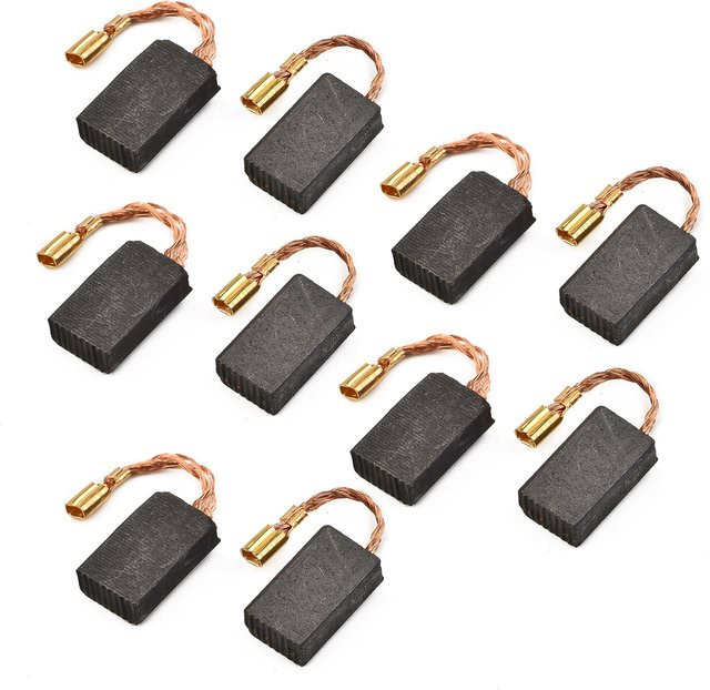 10er Set Kohlebürsten aus Carbon für Bosch Winkelschleifer GWS 1000, 1100, 1400, 10, 11, 14, Maße: 5 x 10 x 17 mm - Bild 1
