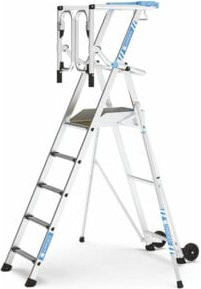 Zarges ZAP Safemaster Max S Plattformleiter mit 5 Stufen, fahrbar, Silber - Bild 1