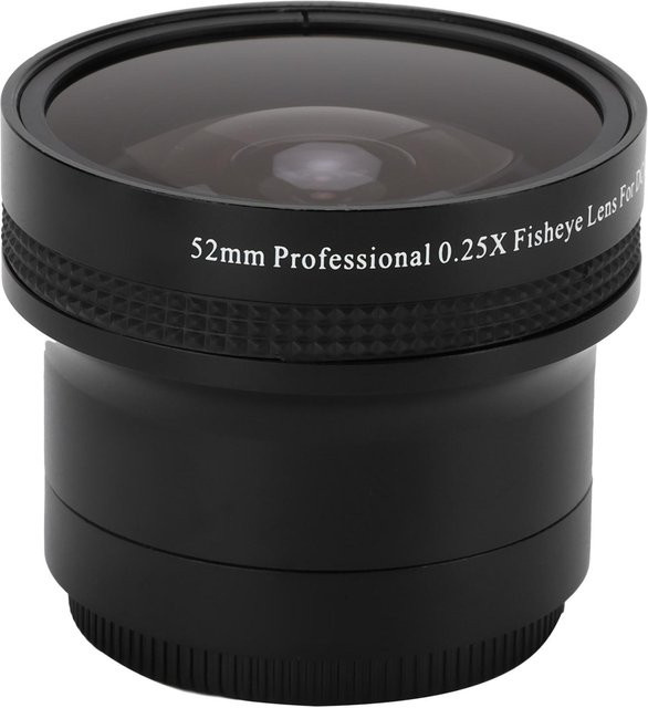 Super Makro Fischaugenobjektiv 0,25x mit 52mm Gewinde für Canon Nikon DSLR SLR Kameras in Grau - Bild 1