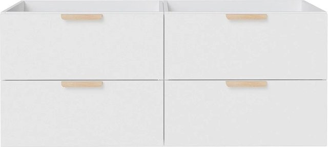 Waschbeckenunterschrank Avoreli in Weiß, B/T/H: 120 x 46 x 50 cm - Bild 1