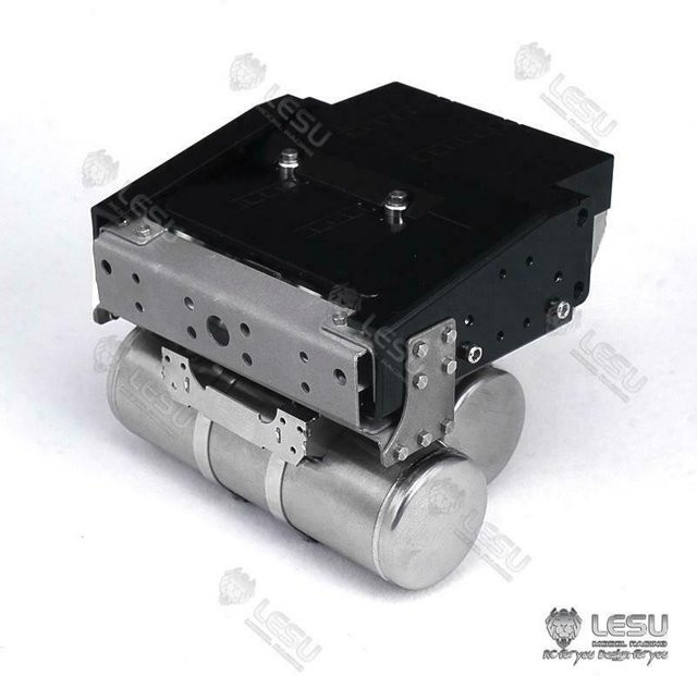 LESU Metall-Batteriekasten Hinterer Träger Lufttank, 1:14, Grau - Bild 1