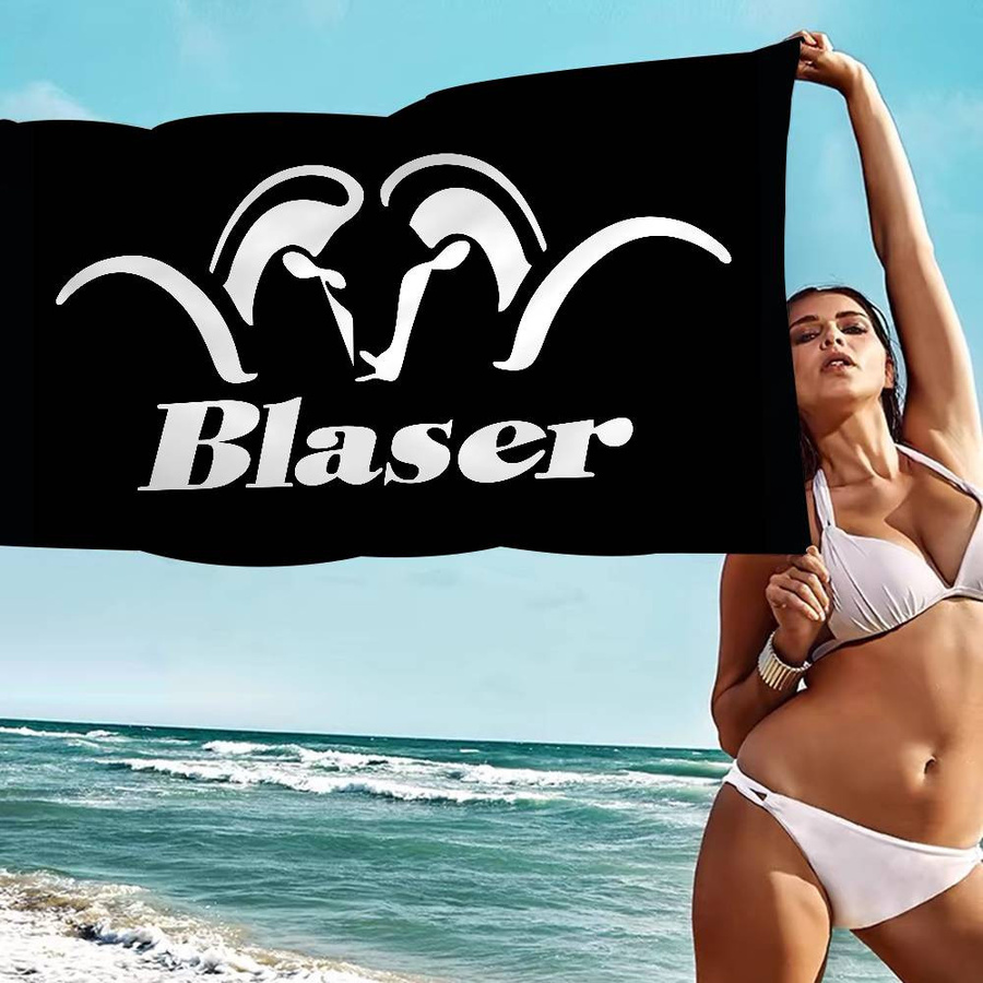 Blaser Logo Mikrofaser Strandtuch für Yoga, Schwimmen und Sport, weich und saugfähig, B/B: 30 x 30 cm - Bild 4