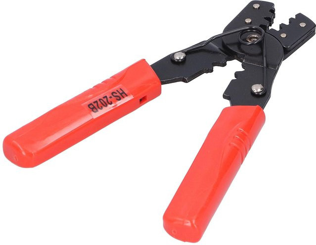TOMTOP JMS HS202B Mini Crimpzange Multifunktions-Abisolierzange aus Stahl in Rot - Bild 1