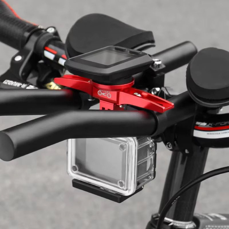 MUQZI Fahrradcomputerhalterung Rot Universal-Lenkeradapter für Garmin, Bryton und Wahoo mit GPS-Halterung für 22,2–25,4 mm Lenkerdurchmesser - Bild 4