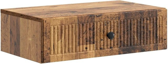vidaXL Wandmontierter Beistelltisch aus Holzwerkstoff in Braun, B/T/H: 59 x 34,5 x 17 cm - Bild 1