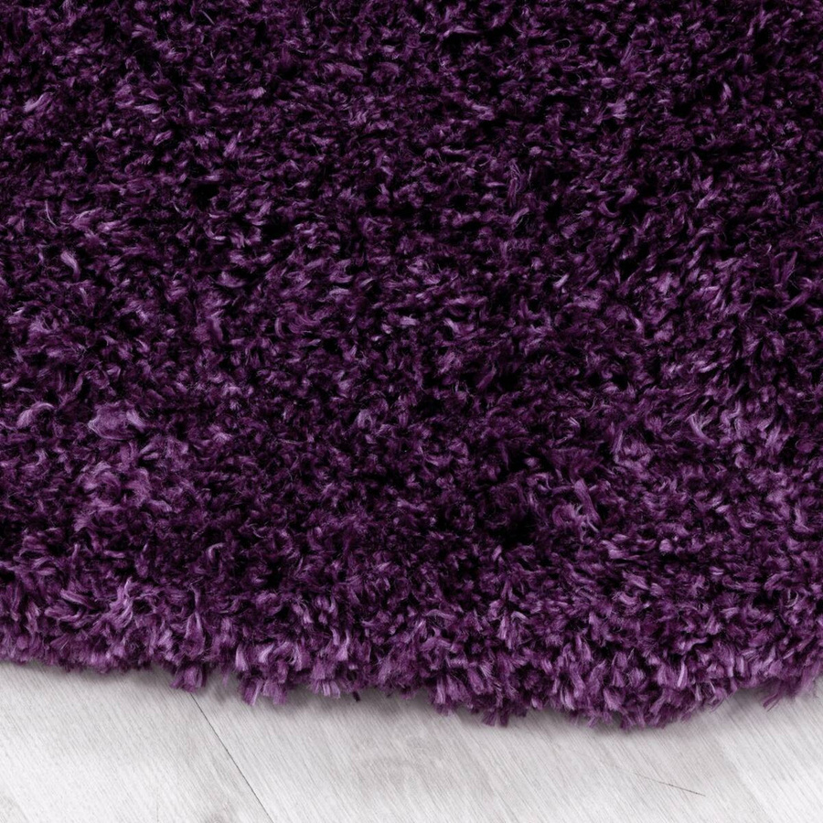 Ayyildiz Hochflorteppich Fluffy Shaggy rund in Violett Durchmesser: 80 cm - Bild 3