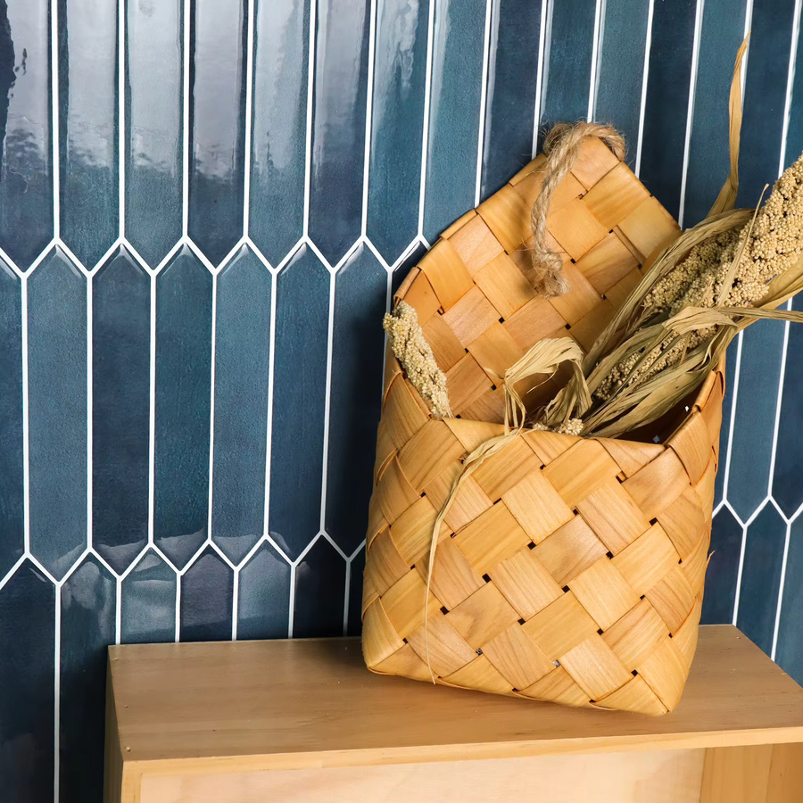 10 Stück selbstklebende 3D Wandaufkleber in Keramikfliesen-Optik von Vividtiles, blau, wasserdichte Vinyl Tapete für Küche und Badezimmer - Bild 3
