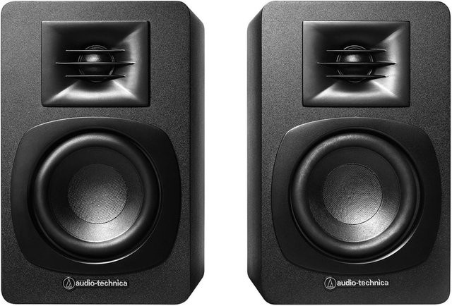 Audio-Technica AT-SP3X Aktive 2-Wege Kompaktregallautsprecher mit Bluetooth in Schwarz (Paar) - Bild 1