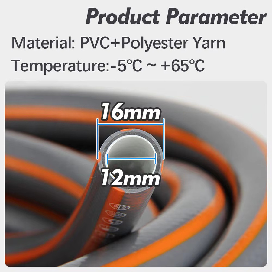MUCIAKIE Garten PVC Autowaschschlauch 1/2 Zoll mit Anti-UV-Schutz für die flexible Bewässerung von Rasen und Pflanzen - Bild 2