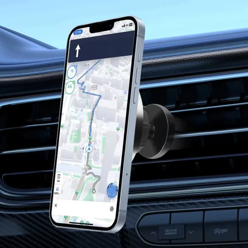 VIKEFON Magnetischer Auto-Handyhalter für MagSafe, schwarzer Magnet-Ständer für Armaturenbrett und Lüftung, kompatibel mit iPhone und Samsung - Bild 3