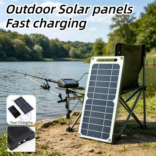 EESBAO Solarpanel mit USB-A Anschluss für Mobiltelefone und Powerbanks, ideal für Camping und Outdoor-Aktivitäten - Bild 1
