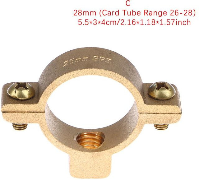 Leisury Messing Rohrklemme M10 Halterung für Außendurchmesser 15 mm bis 40 mm in Gold/Gelb - Bild 1