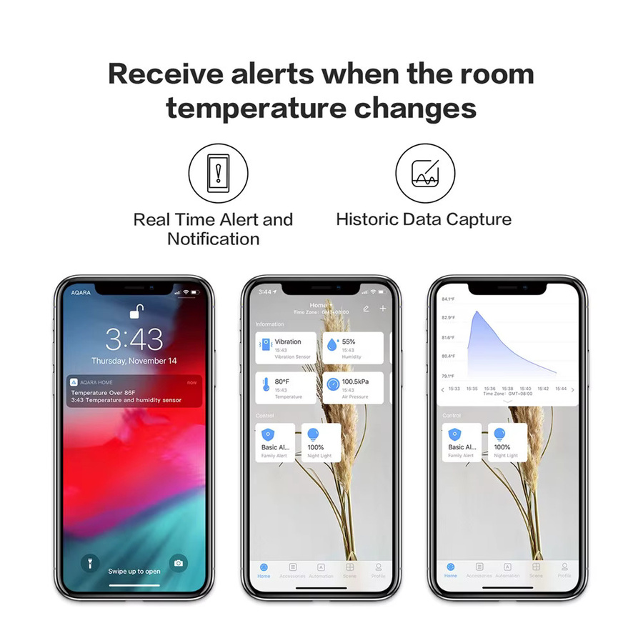 Aqara Zigbee Sensor für Temperatur, Feuchtigkeit und Luftdruck in Weiß für Smart Home mit Xiaomi Mi Home und Apple HomeKit Unterstützung - Bild 4