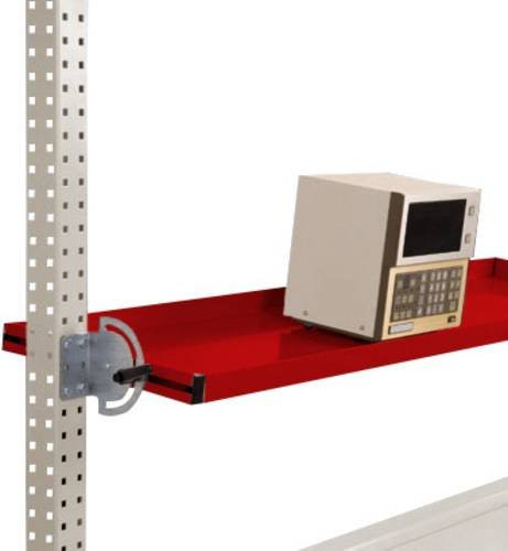 Manuflex AS1714.3003 Neigbare Ablagekonsole für PACKPOOL Packtische in Rot, Nutztiefe: 19,5 cm, für Tischbreite: 200 cm - Bild 1