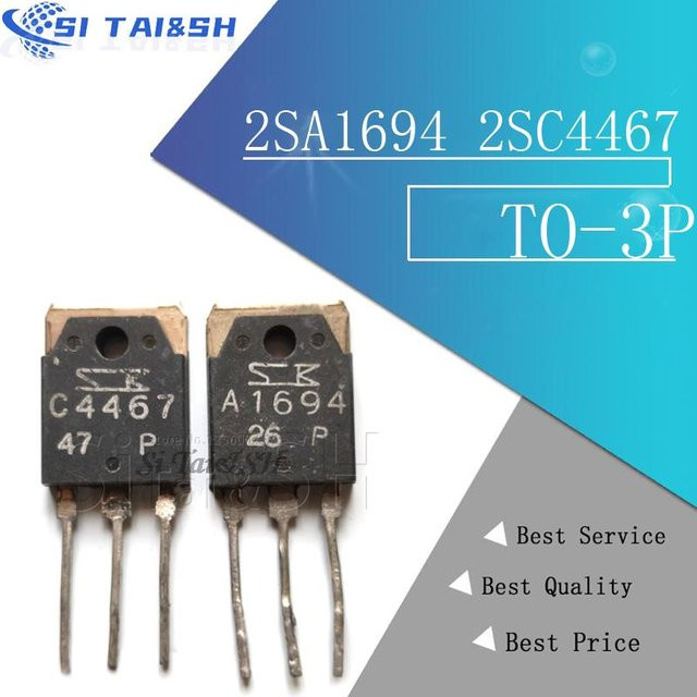 Si Tai&SH Transistor Set 10 Stück 2SA1694 und 2SC4467 TO-3P in Schwarz - Bild 1
