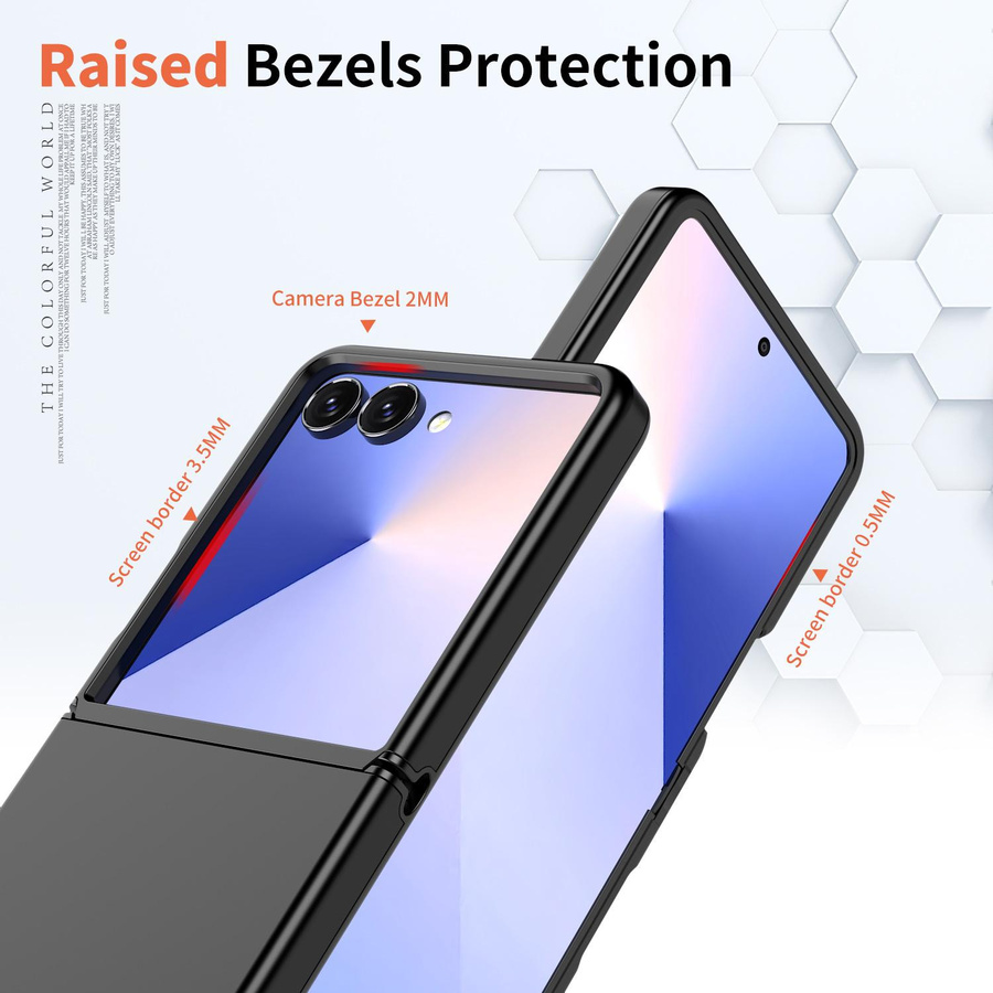 Stoßfeste 2 in 1 Handyhülle mit Scharnierverbindung für Samsung Galaxy Z Flip 7 6 5 aus hartem PC und weichem TPU in Schwarz oder Lila - Bild 2