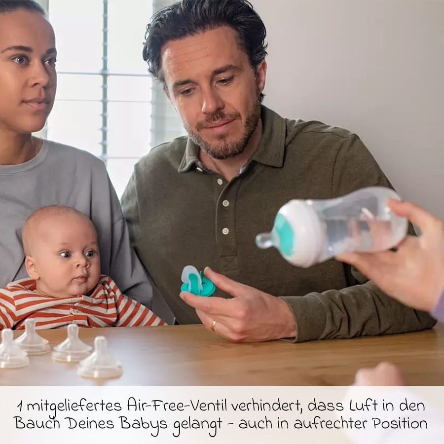 Philips Avent Natural Response Babyflasche mit AirFree Ventil und Silikon-Sauger, 260 ml, transparent/weiß - Bild 4