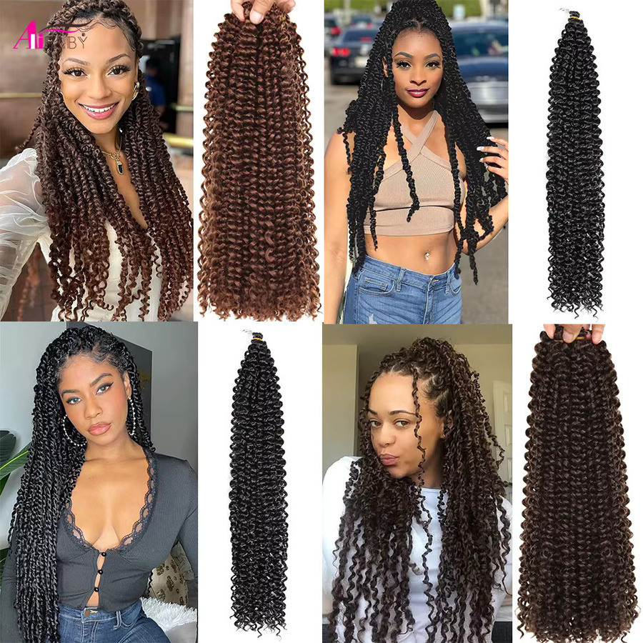 Alibaby Passion Twist Häkelhaar, 24 Zoll, Ombre, synthetisch, Damen - Bild 2
